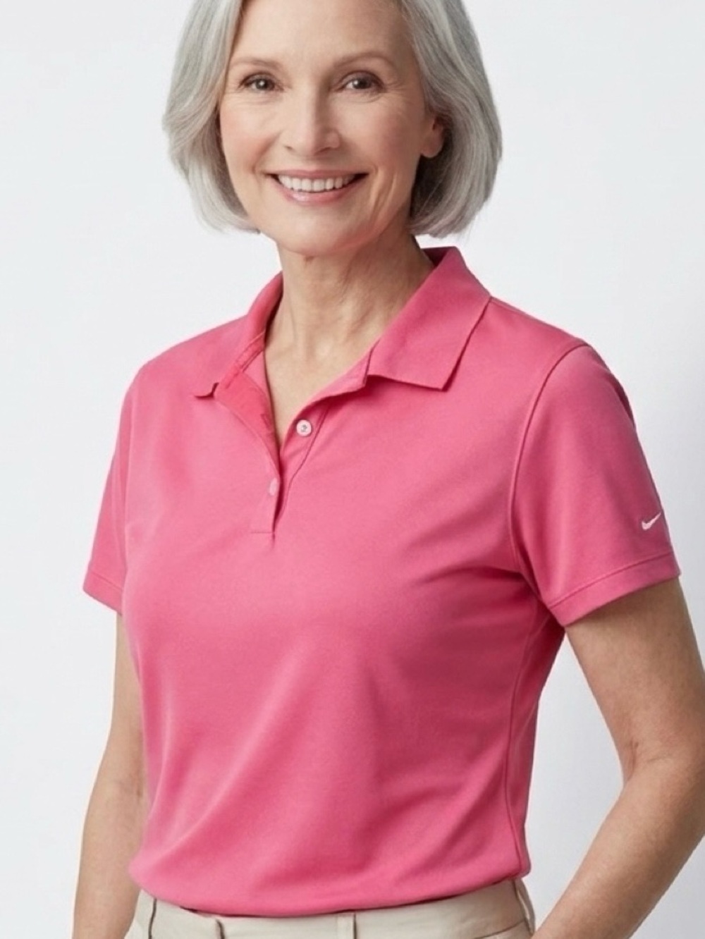Nike Women's Coral Polo Button-Down “golf” Shirt